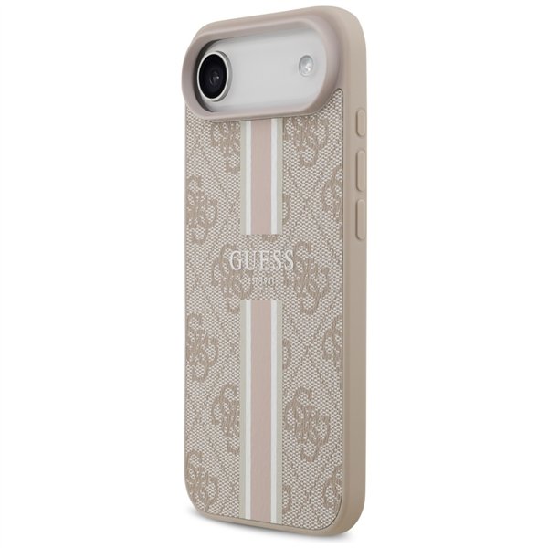 Guess 4G Printed Stripes MagSafe case for iPhone 17 Air pink