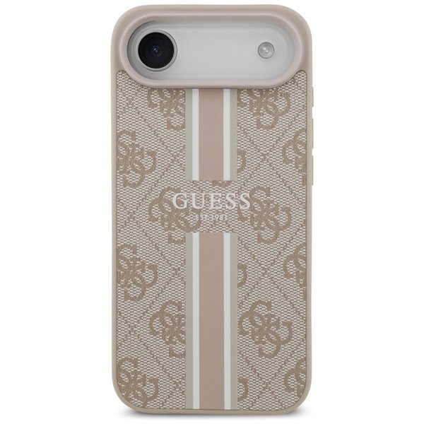 Guess 4G Printed Stripes MagSafe case for iPhone 17 Air pink