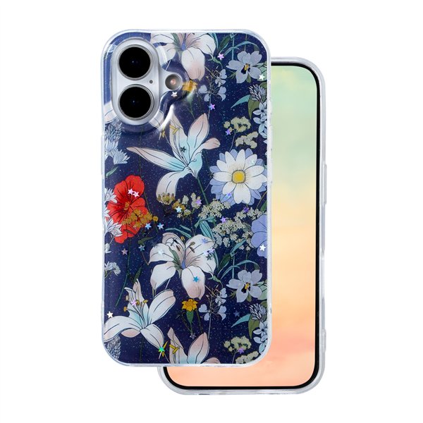 Glow Glam case for iPhone 17 6,3" blue