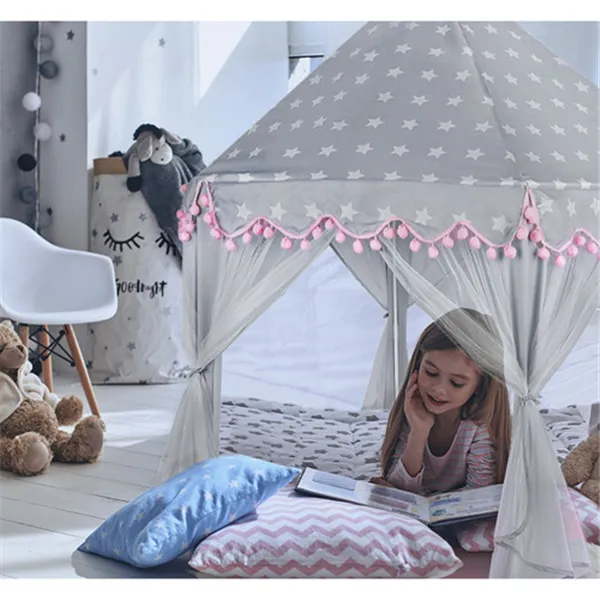 Children's tent gray and pink Kruzzel 23476