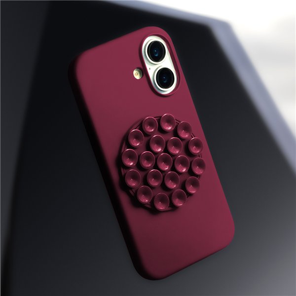Silicone Stick case for iPhone 16 6,1&quot maroon