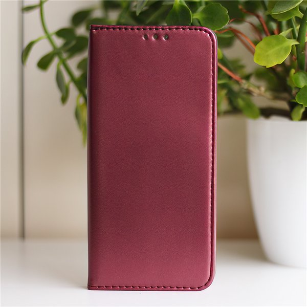 Smart Magnetic case for Motorola Moto G86 Power burgundy