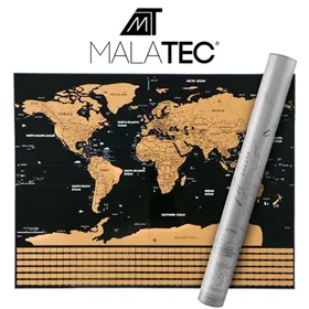 World map scratch card with flags 23443