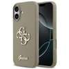 Guess Silicone Big 4G Script case for iPhone 17 brown