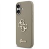 Guess Silicone Big 4G Script case for iPhone 17 brown