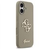 Guess Silicone Big 4G Script case for iPhone 17 brown