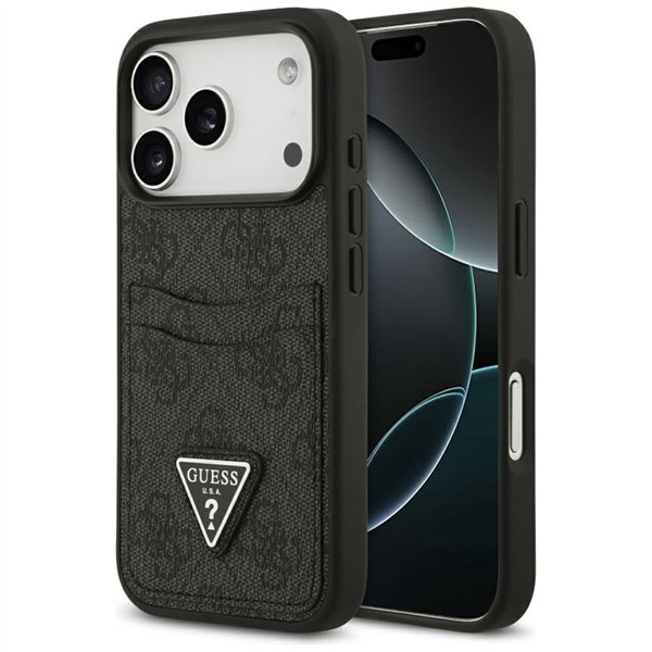 Guess 4G Double Card Triangle case for iPhone 17 Pro black