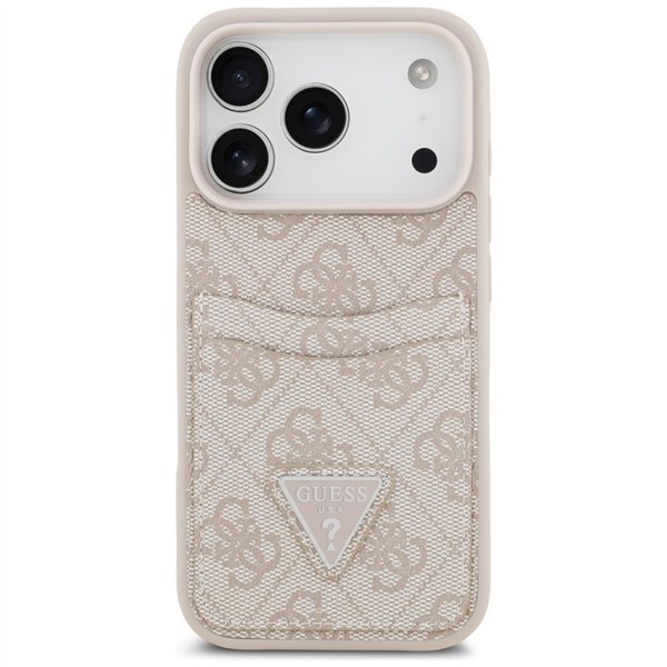 Guess 4G Double Card Triangle case for iPhone 17 Pro pink