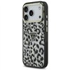 Guess Leopard Glitter MagSafe case for iPhone 17 Pro black