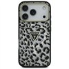 Guess Leopard Glitter MagSafe case for iPhone 17 Pro Max black