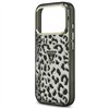 Guess Leopard Glitter MagSafe case for iPhone 17 Pro Max black