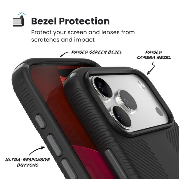 Speck Presidio2 Grip ClickLock & MagSafe Case for iPhone 17 Pro Max (Black / Gray / White)