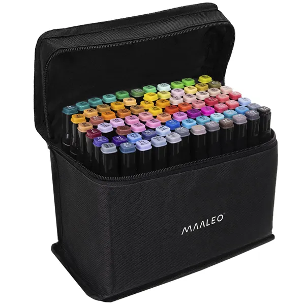 Kahepoolsed markerid/pliiatsid - 80 tk. MAALEO 24103