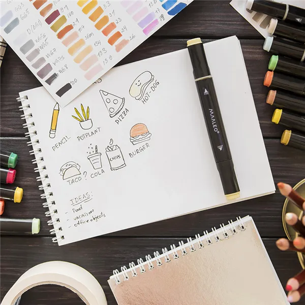 Double-sided markers/pens - 80 pcs. MAALEO 24103