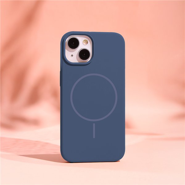 Silicone Thin Mag case for iPhone 13 6,1&quot dark blue