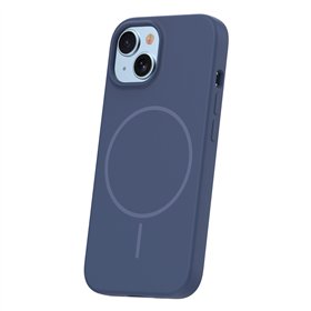 Silicone Thin Mag case for iPhone 14 6,1&quot dark blue
