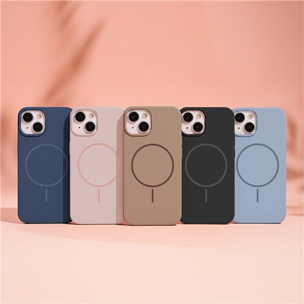 Silicone Thin Mag case for iPhone 14 6,1&quot dark blue