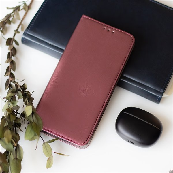 Smart Magnetic case for Motorola Moto G06 burgundy