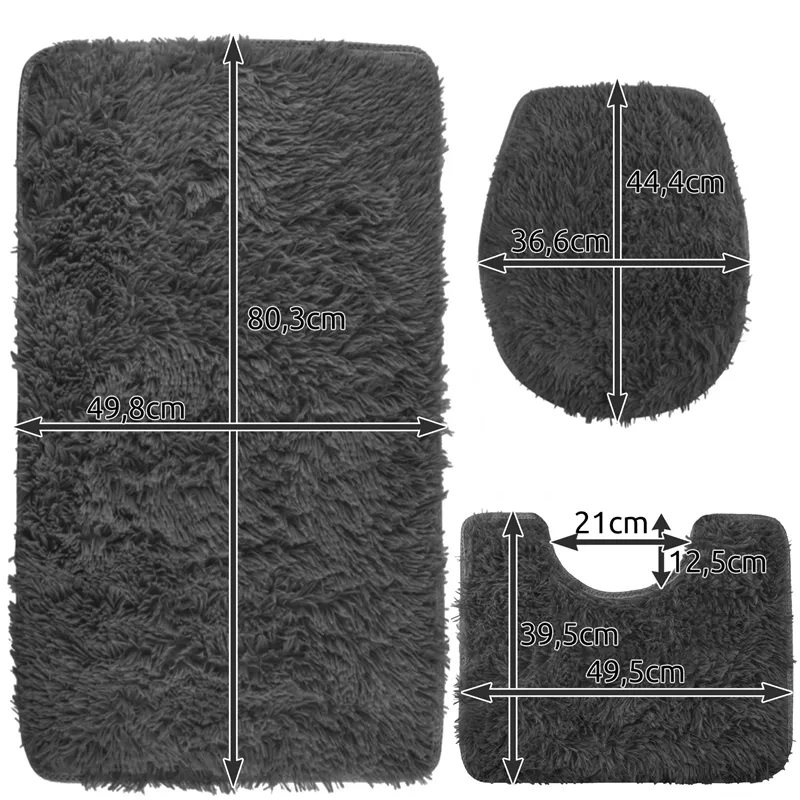 Bath mat - set - gray Ruhhy 24353