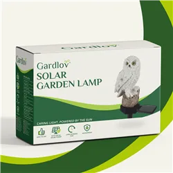 Aurinkokennoinen puutarhavalaisin - pöllö Gardlov 23847