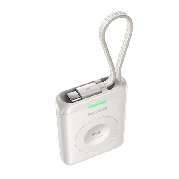 Baseus EnerFill FW11 Portable Wireless Charger for Apple Watch with Built-in Cable 5W White