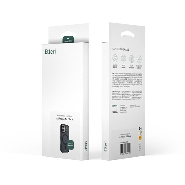 Etteri Morning Fog case for iPhone 15 Pro 6,1" black