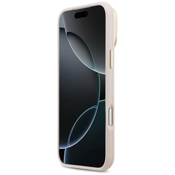 Guess Grained Big 4G & Stand Camera case for iPhone 17 Pro Max pink