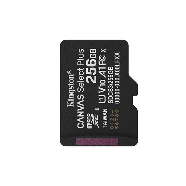 Kingston memory card 256GB SDXC Canvas Select Plus Gen3 150MB/s C10 UHS-I U1 V10