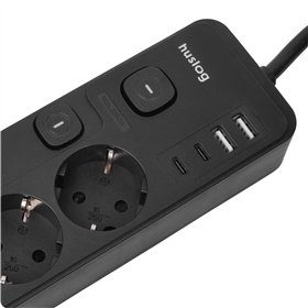 Huslog Power strip with 5 switches