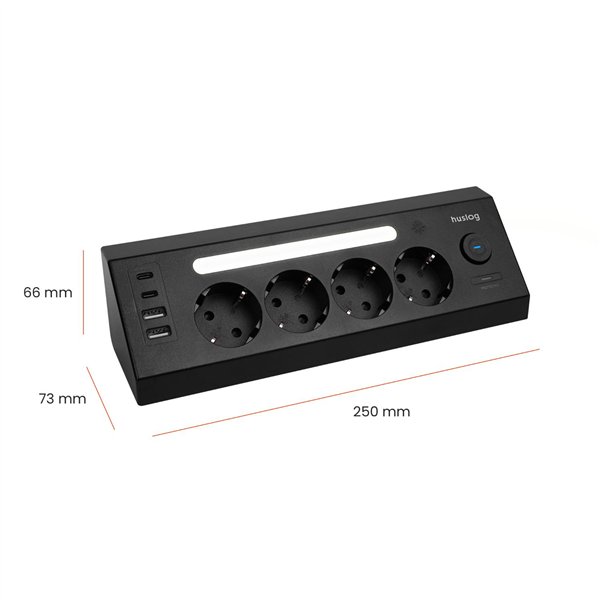 Huslog Vertical power strip with LED