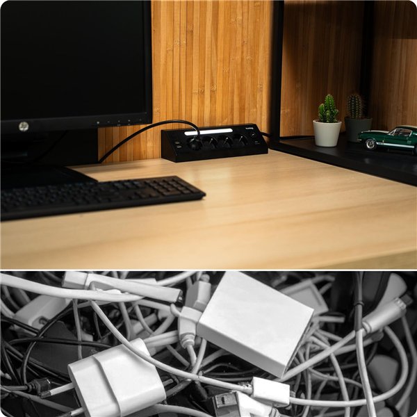 Huslog Vertical power strip with LED