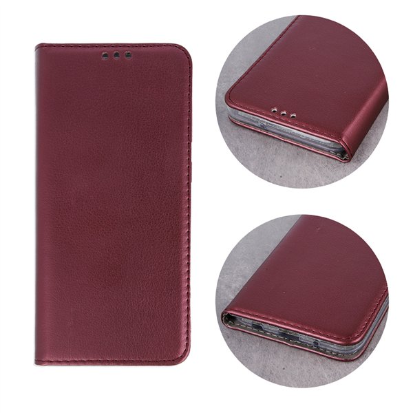 Smart Magnetic case for Vivo V60 Lite 4G / V60 Lite 5G burgundy