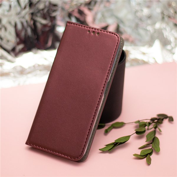 Smart Magnetic case for Vivo V60 Lite 4G / V60 Lite 5G burgundy