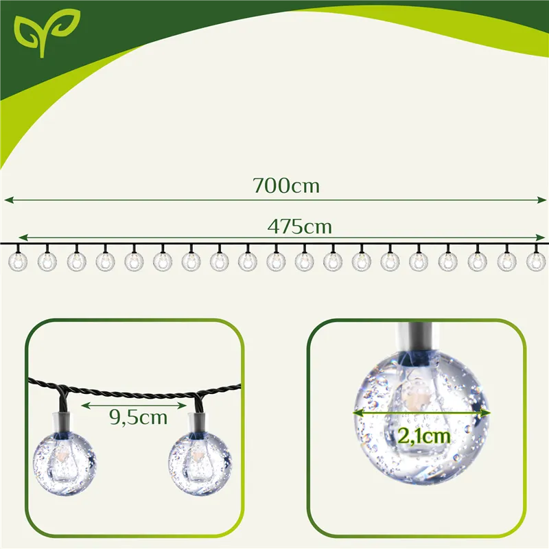Saulės girlianda 7m IP65 Gardlov 24008