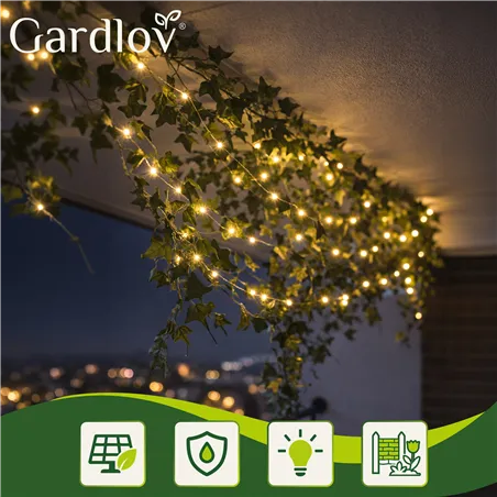 Saulės girlianda 15m IP44 Gardlov 24007