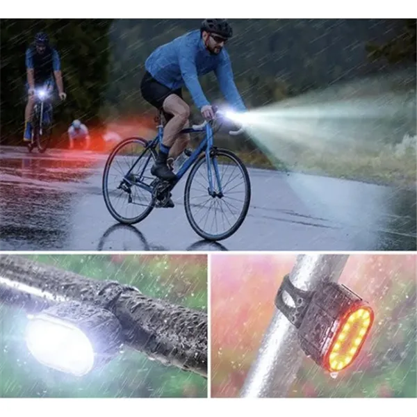 Velosipēda lukturis + aizmugurējais lukturis Trizand 24003