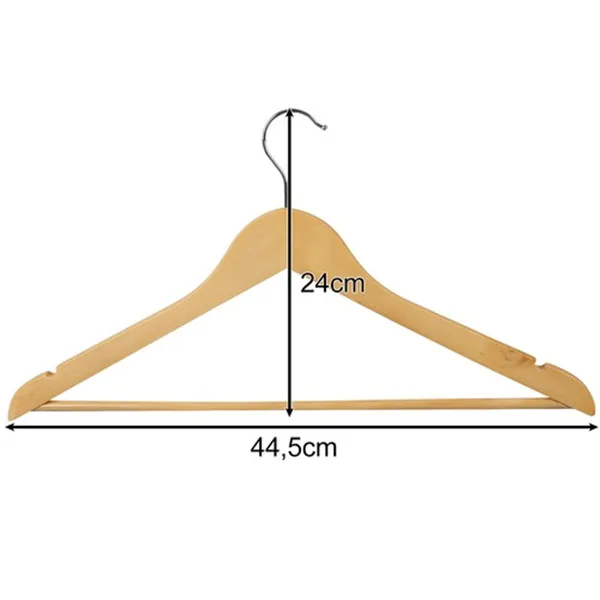 Clothes hanger 10pcs - wooden Ruhhy 24492