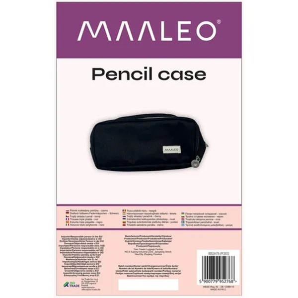 Kolminkertainen taittuva penaali - musta Maaleo 24476