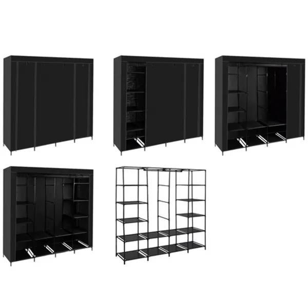 Folding fabric wardrobe 170x170cm Ruhhy 23740