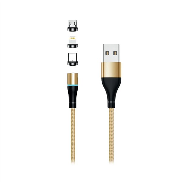 Setty USB magnetic cable 2m 2A gold