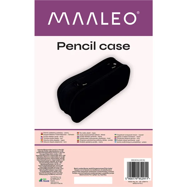 Kaksinkertainen pidennettävä penaali - musta Maaleo 24516
