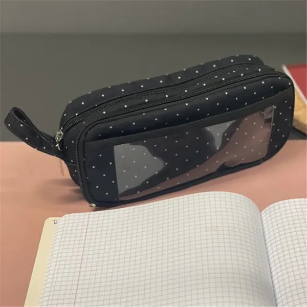 Triple foldable pencil case - black Maaleo 24511