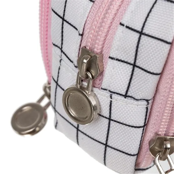 Triple foldable pencil case - checkered Maaleo24514