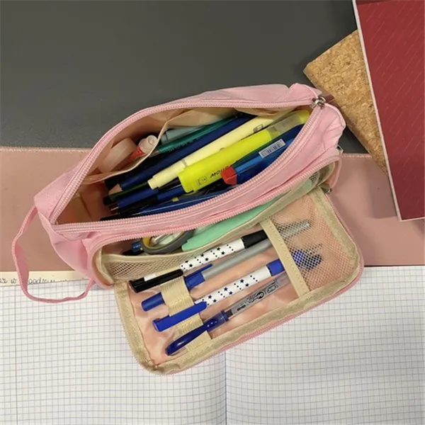 Double extendable pencil case - pink Maaleo 24519