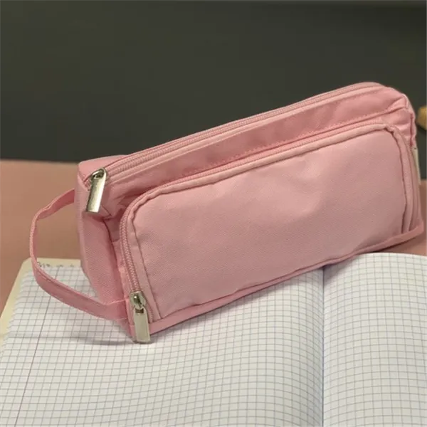 Double extendable pencil case - pink Maaleo 24519
