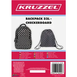 Seljakott 22L - ruuduline Kruzzel 24530