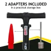 Dunlop - Floor pump for bikes, balls, mattresses with pressure gauge (Black)