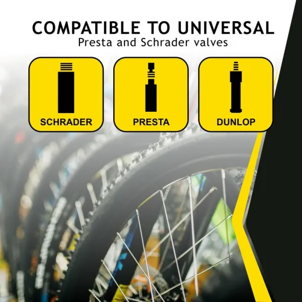 Dunlop - Floor pump for bikes, balls, mattresses with pressure gauge (Black)