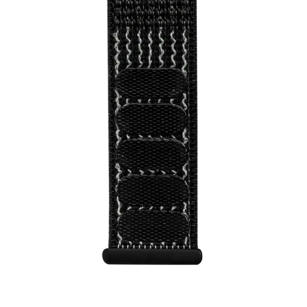Crong Nylon Reflex - Sport Band for Apple Watch 44/45/46/49 mm (Black)