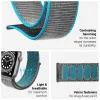Crong Nylon Reflex - Sport Band for Apple Watch 44/45/46/49 mm (Black)